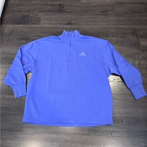 ADIDAS Women's All SZN Fleece Long Sleeve 1/4 Zip Top - Size M